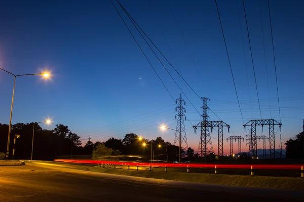 High voltage tower for send — Stock Photo, Image