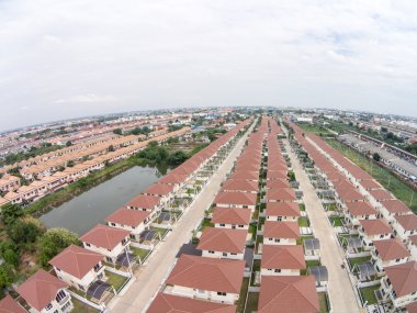 Ev şehrin Üstten Görünüm