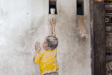 George Town, Penang, Malezya - yaklaşık 26 Mart 2015: Genel stree