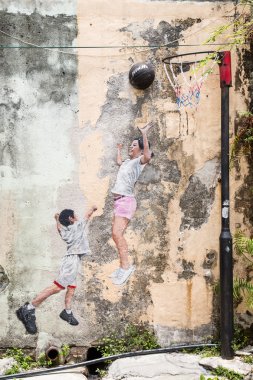 George Town, Penang, Malezya - yaklaşık 26 Mart 2015: Genel stree