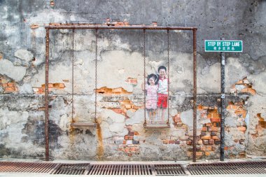 George Town, Penang, Malezya - yaklaşık 26 Mart 2015: Genel stree