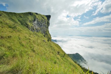 Sunrise Phu Chee Pha dağ Tayland 