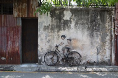 George Town, Penang, Malezya - yaklaşık 26 Mart 2015: Genel stree