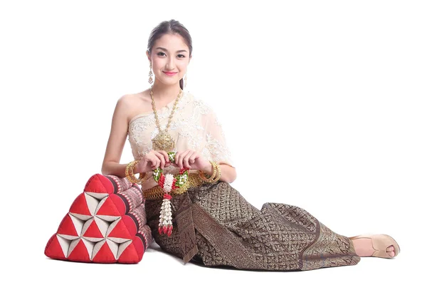 Thai women  with traditional Thai suit — Stock Photo, Image