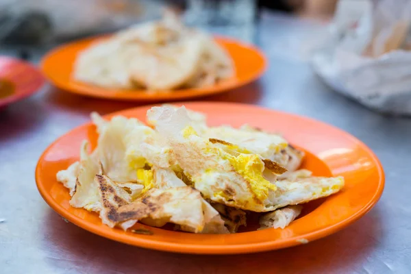 Roti Canai Comida Para Café Manhã — Fotografia de Stock