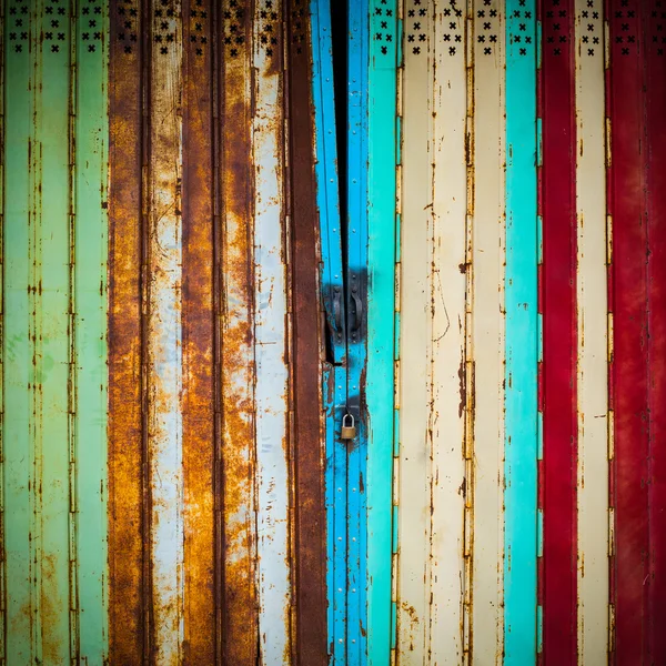 Steel Colorful Rush Old Traditional Door — Stock Photo, Image