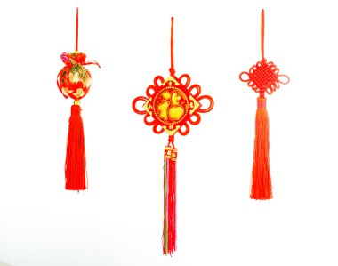 Dekorasyon izole beyaz arka plan ile Çin yeni yılı için oryantal.