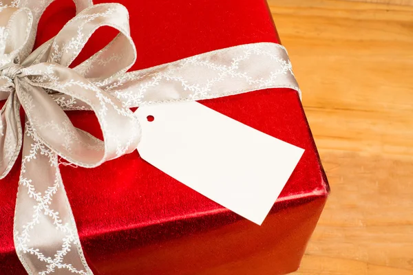 Gift Box Christmas Day Wood Table — Stock Photo, Image