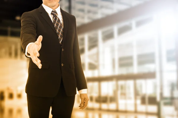 Businessman welcome handshake — Stock Photo, Image