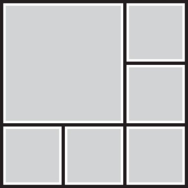 Fotoğraf ve resimler için vektör çerçevesi, fotoğraf kolajı, bulmaca