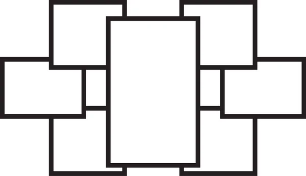 照片和图片的矢量框架 照片拼贴 — 图库矢量图片