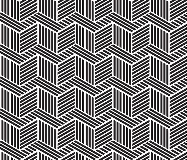Schwarz Weißes Muster Geometrische Abstrakte Grafik — Stockvektor