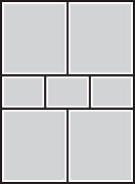 Fotoğraf, resim, fotoğraf kolajı yapbozu için vektör çerçevesi