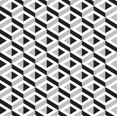 Siyah ve beyaz desenli geometrik soyut grafik