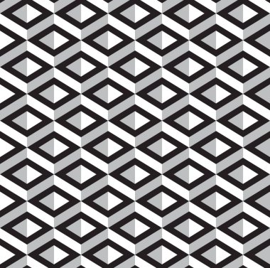 Siyah ve beyaz desenli geometrik soyut grafik