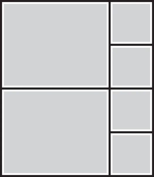 写真のコラージュパズルのベクトルフレーム — ストックベクタ