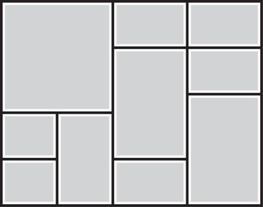 Fotoğraf, resim, fotoğraf kolajı yapbozu için vektör çerçevesi