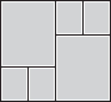 Fotoğraf, resim, fotoğraf kolajı yapbozu için vektör çerçevesi