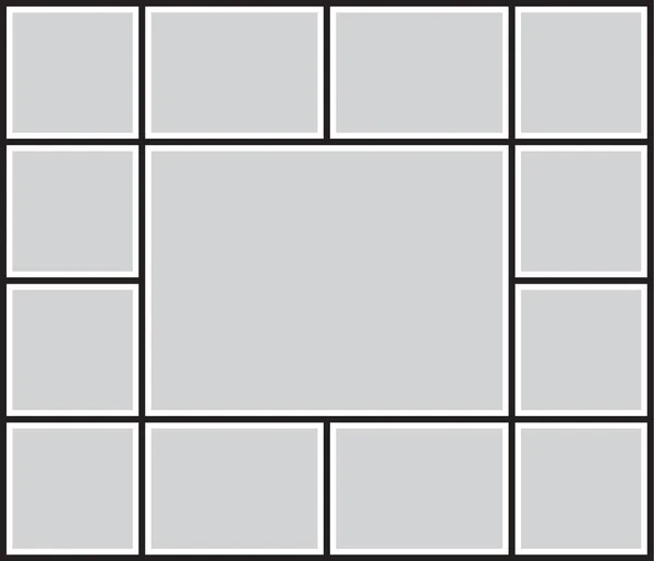 照片拼贴拼图的矢量框架 — 图库矢量图片