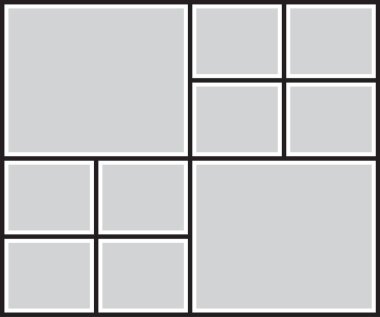 Fotoğraf, resim, fotoğraf kolajı yapbozu için vektör çerçevesi