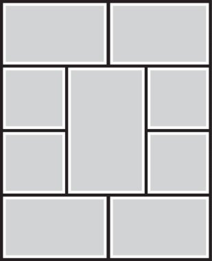 Fotoğraf ve resimler için vektör çerçevesi, fotoğraf kolajı, bulmaca