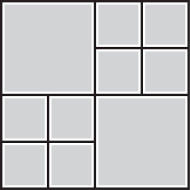 Fotoğraf ve resimler için vektör çerçevesi, fotoğraf kolajı, bulmaca