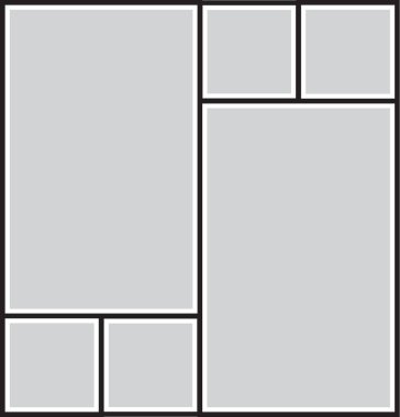 Fotoğraf ve resimler için vektör çerçevesi, fotoğraf kolajı, bulmaca