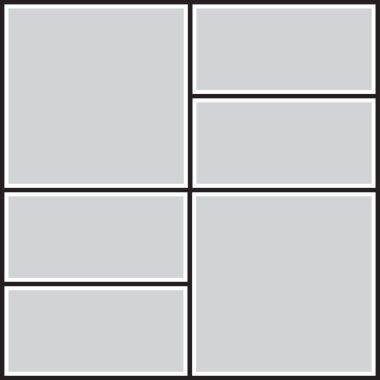 Fotoğraf ve resimler için vektör çerçevesi, fotoğraf kolajı, bulmaca