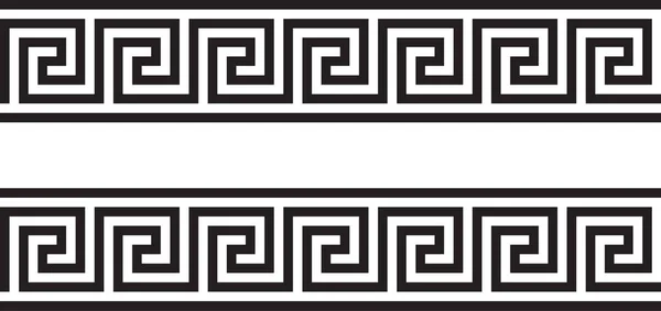 Пульс Хвиля Стародавні Грецькі Кордони Набір Прикрас — стоковий вектор