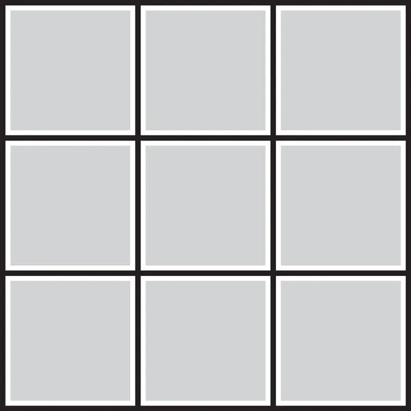 Vektorrahmen Für Fotos Und Bilder Fotocollage Puzzle — Stockvektor