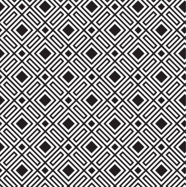 Siyah ve beyaz desenli soyut grafik