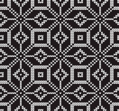 Siyah ve beyaz örülmüş kusursuz vektör geometrik deseni