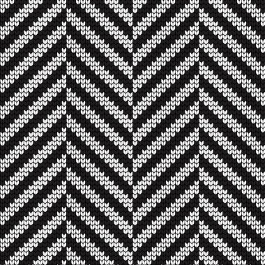 Siyah ve beyaz örülmüş kusursuz vektör geometrik deseni