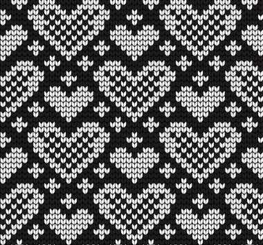 Siyah ve beyaz örülmüş kusursuz vektör geometrik deseni