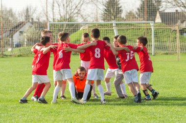 Çocuklar futbol takımı 
