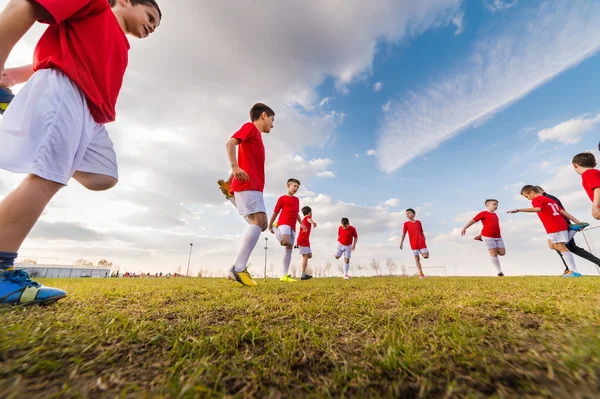 Squadra calcio bambini — Foto Stock