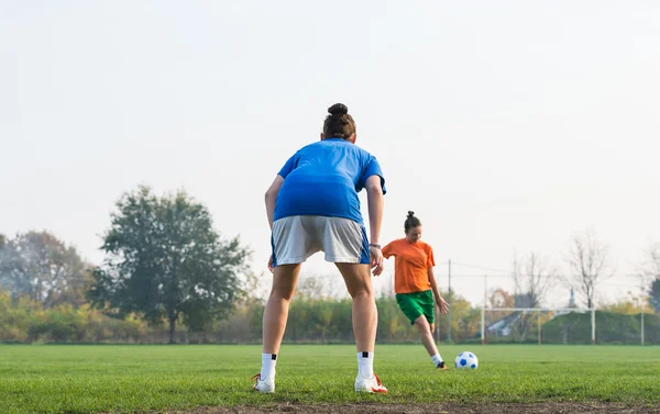 女性のサッカー — ストック写真