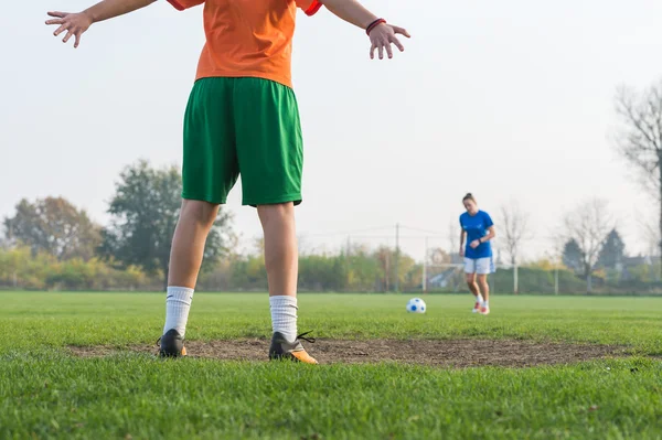 Kadın futbol — Stok fotoğraf