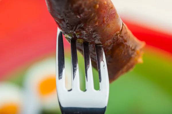 Baked sausage — Stock Photo, Image