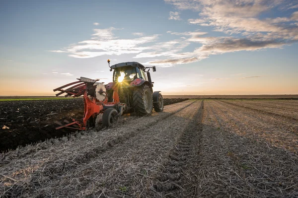 Tractor plowing — Stock Photo, Image