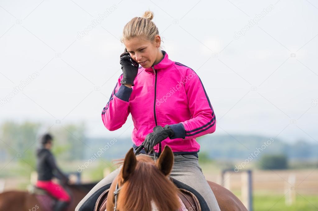 girl riding a horse