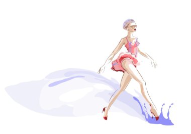 Young girl in a summer dress