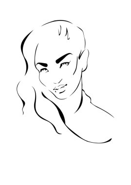 Seksi kadın portresi