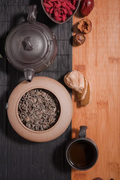 Dark tea-set — Stock Photo, Image