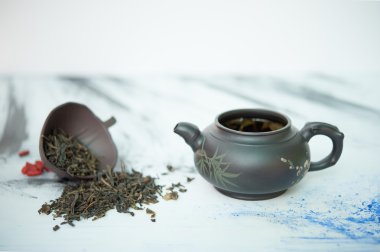 Çay-bir masada set karanlık