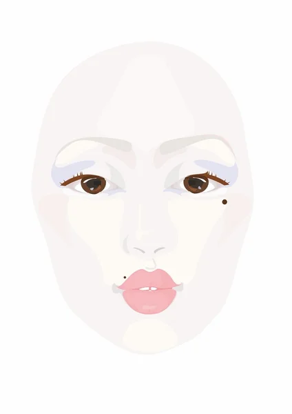 Woman face for a make-up — Stock Vector