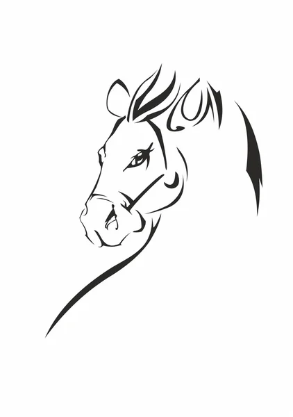 Symbole de cheval sur fond blanc — Image vectorielle