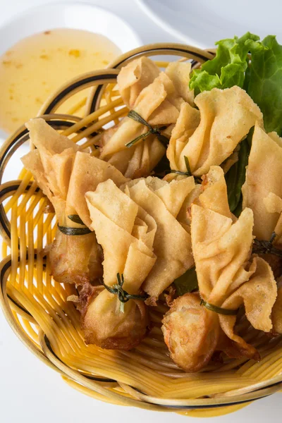 Gambas fritas wontons — Foto de Stock