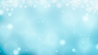 Lüks tebrik kartı için kar taneleri, yıldız patlamaları, ışıltılar ve ışık vektör etkisiyle Noel arkaplanı. Vektör illüstrasyon