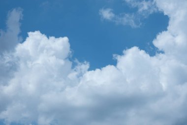 Beyaz bulutlu mavi gökyüzü arkaplanı